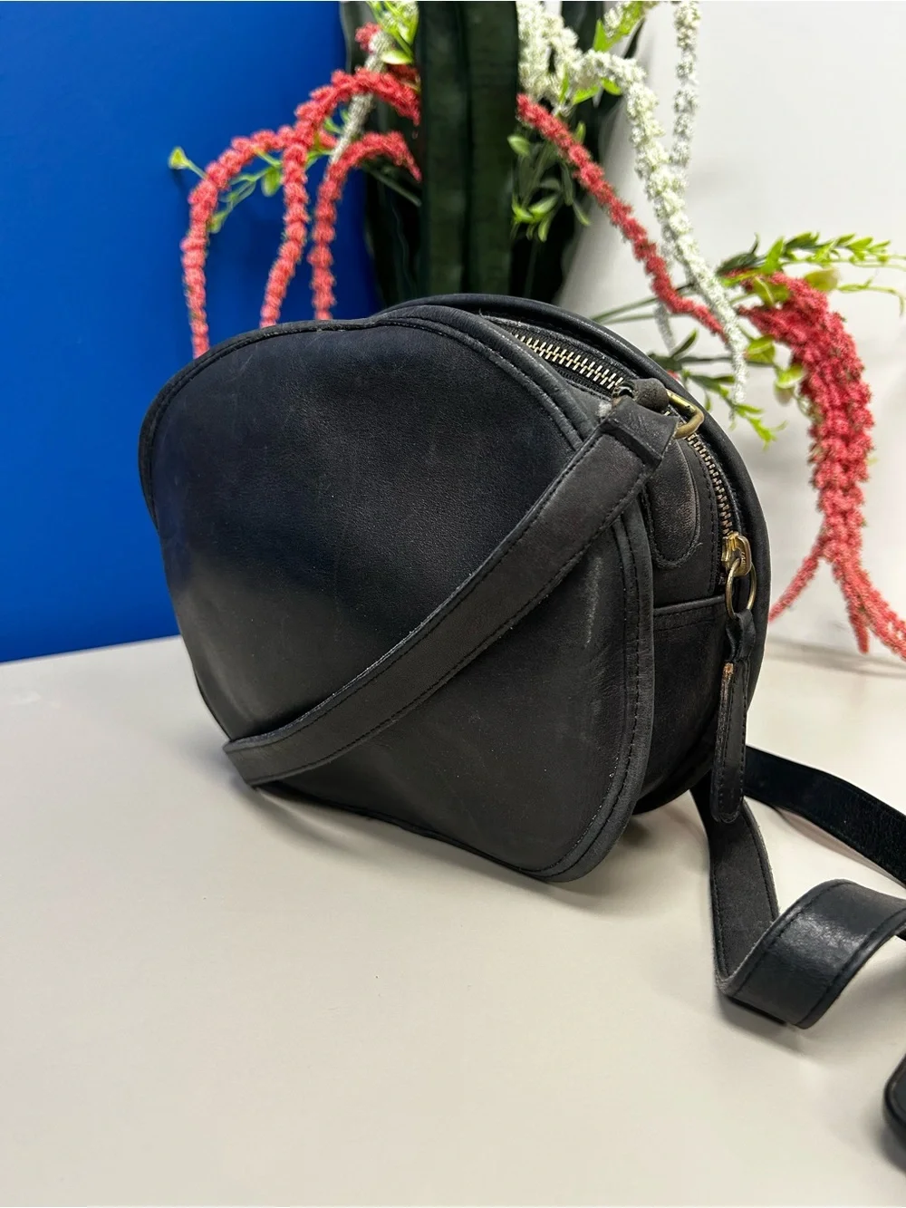 VTG Coach Chester Canteen Crossbody Bag Purse Black 1980s